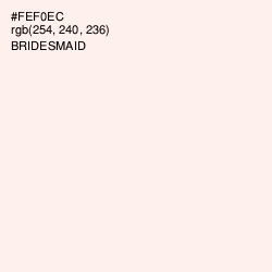 #FEF0EC - Bridesmaid Color Image