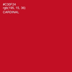 #C30F24 - Cardinal Color Image