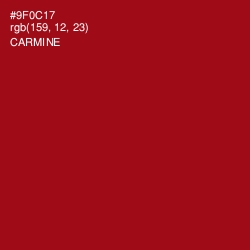 #9F0C17 - Carmine Color Image