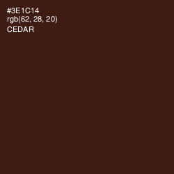 #3E1C14 - Cedar Color Image