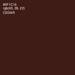 #3F1C16 - Cedar Color Image