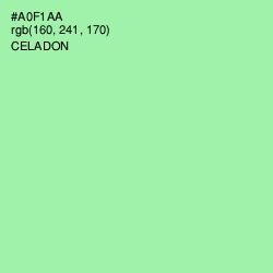 #A0F1AA - Celadon Color Image