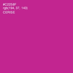 #C2258F - Cerise Color Image