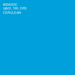 #00A0DC - Cerulean Color Image