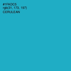#1FADC5 - Cerulean Color Image