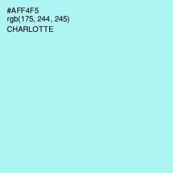 #AFF4F5 - Charlotte Color Image