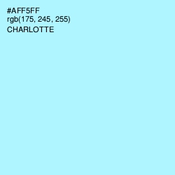 #AFF5FF - Charlotte Color Image