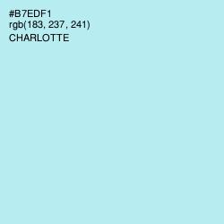 #B7EDF1 - Charlotte Color Image