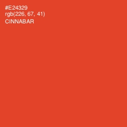 #E24329 - Cinnabar Color Image