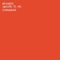 #E4482D - Cinnabar Color Image
