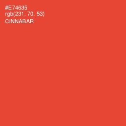 #E74635 - Cinnabar Color Image