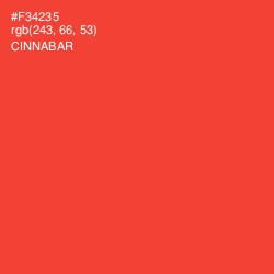 #F34235 - Cinnabar Color Image