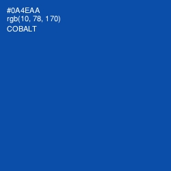 #0A4EAA - Cobalt Color Image