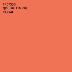 #F07355 - Coral Color Image