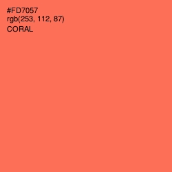 #FD7057 - Coral Color Image