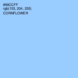 #99CCFF - Cornflower Color Image