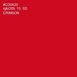 #CD0A20 - Crimson Color Image