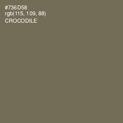#736D58 - Crocodile Color Image