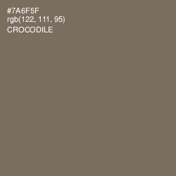 #7A6F5F - Crocodile Color Image