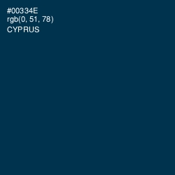 #00334E - Cyprus Color Image