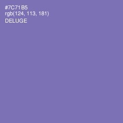 #7C71B5 - Deluge Color Image