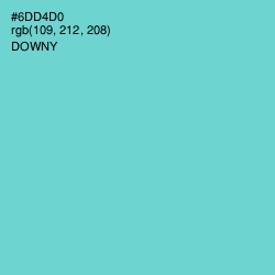 #6DD4D0 - Downy Color Image