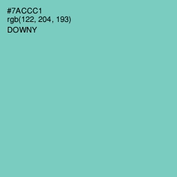 #7ACCC1 - Downy Color Image