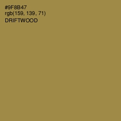 #9F8B47 - Driftwood Color Image