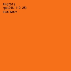 #F67019 - Ecstasy Color Image