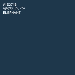#1E374B - Elephant Color Image