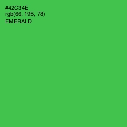 #42C34E - Emerald Color Image