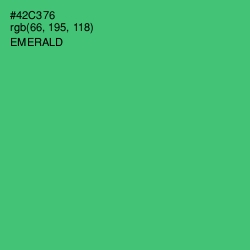#42C376 - Emerald Color Image