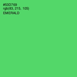 #53D769 - Emerald Color Image