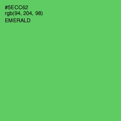#5ECC62 - Emerald Color Image