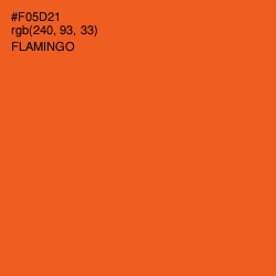 #F05D21 - Flamingo Color Image