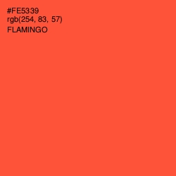 #FE5339 - Flamingo Color Image