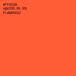 #FF5D35 - Flamingo Color Image