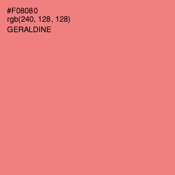 #F08080 - Geraldine Color Image