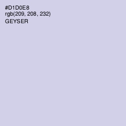 #D1D0E8 - Geyser Color Image