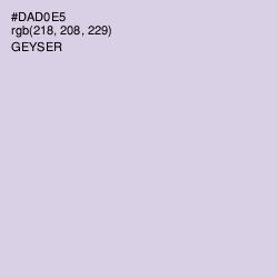 #DAD0E5 - Geyser Color Image