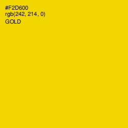 #F2D600 - Gold Color Image