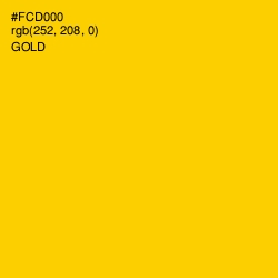 #FCD000 - Gold Color Image