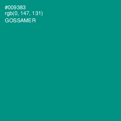 #009383 - Gossamer Color Image