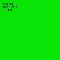 #08E405 - Green Color Image
