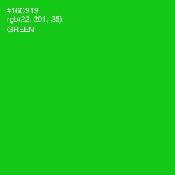 #16C919 - Green Color Image