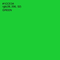 #1CCE34 - Green Color Image