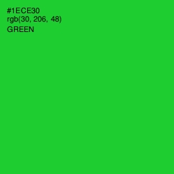 #1ECE30 - Green Color Image