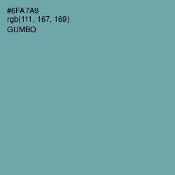 #6FA7A9 - Gumbo Color Image