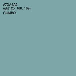 #7DA6A9 - Gumbo Color Image