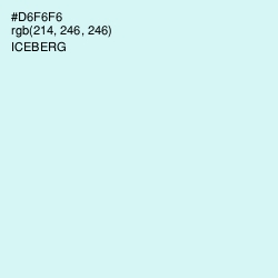#D6F6F6 - Iceberg Color Image